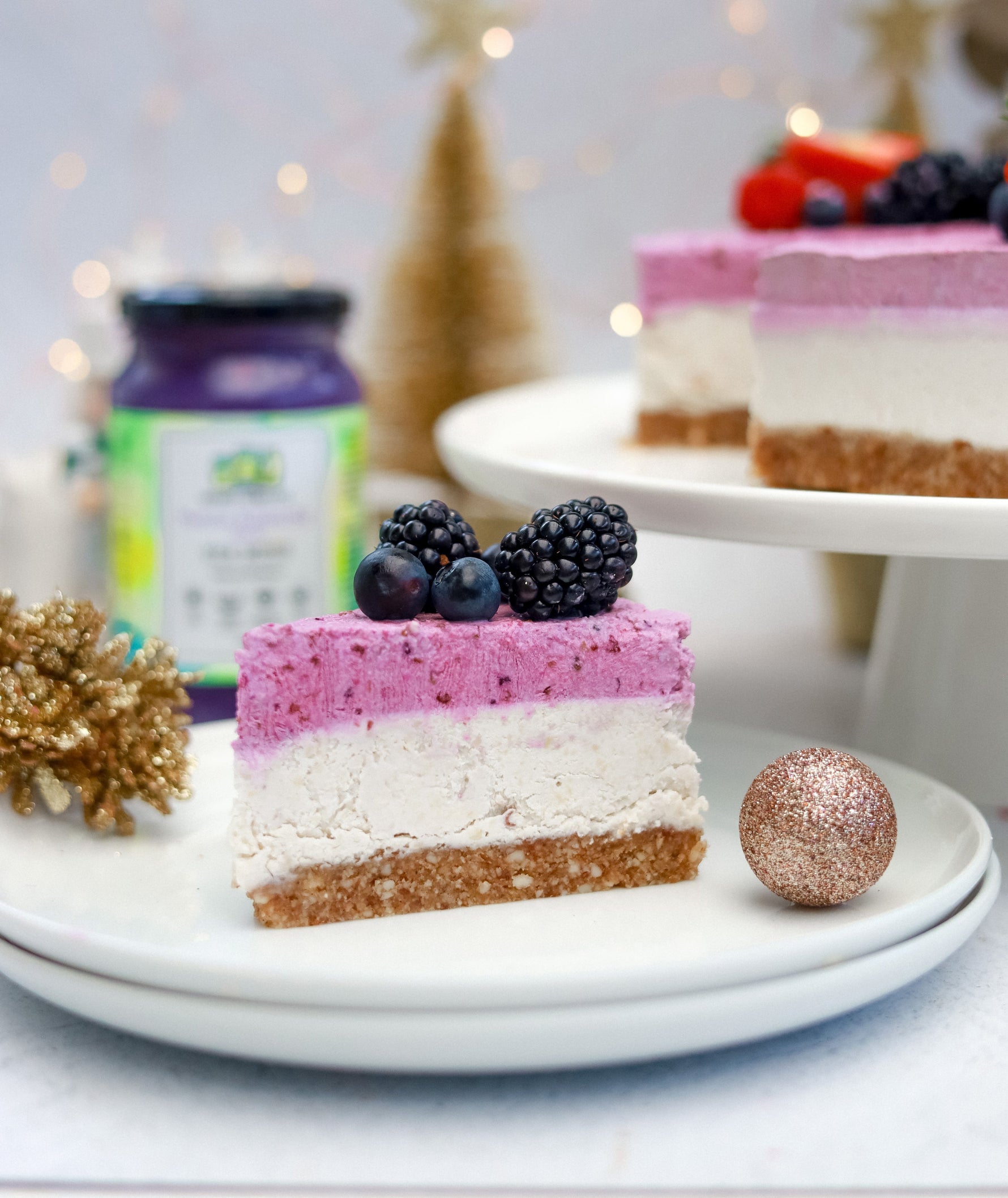 Festive Summer Berry Cheesecake