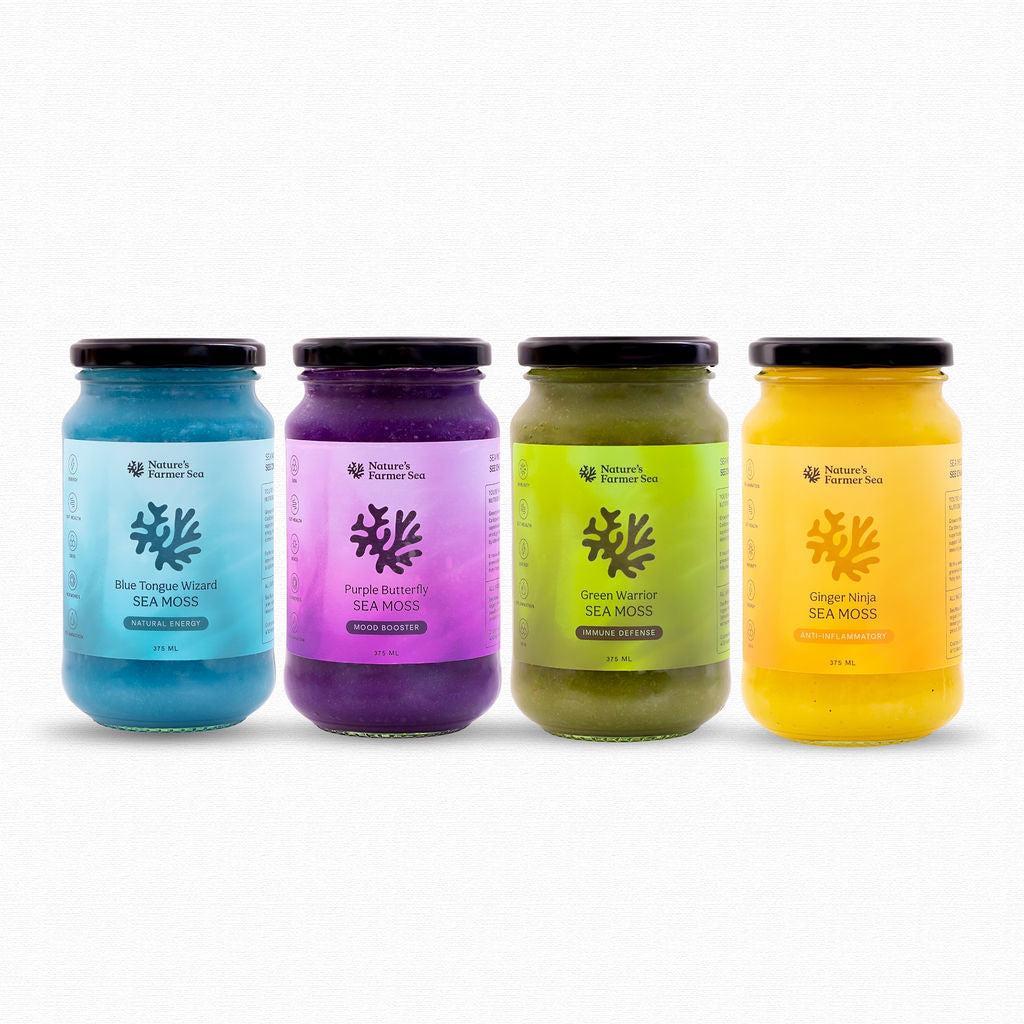 Sea Moss Gel Blends Starter Pack - 4 x 375ml-Natures Farmer Sea
