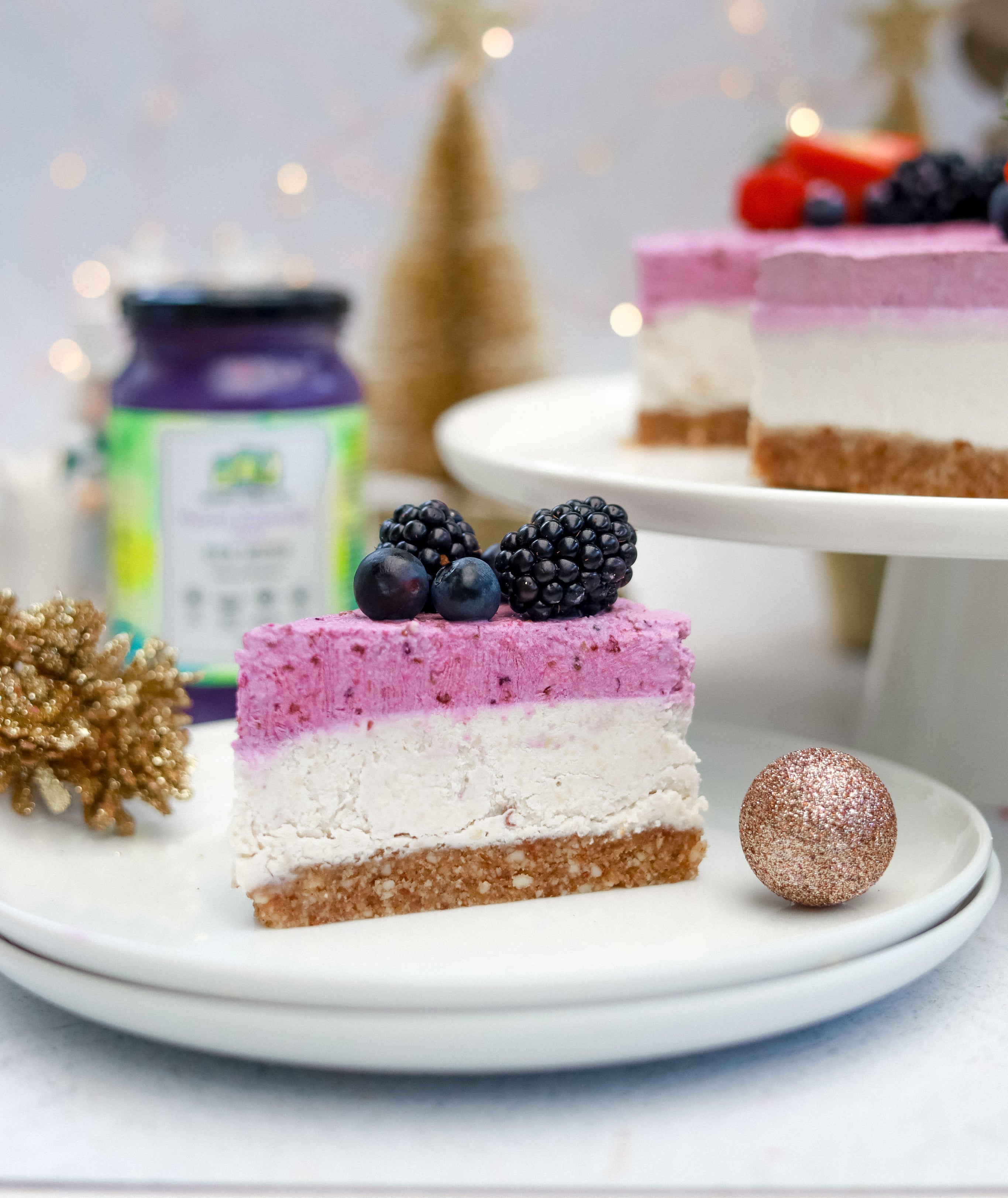 Festive Summer Berry Cheesecake