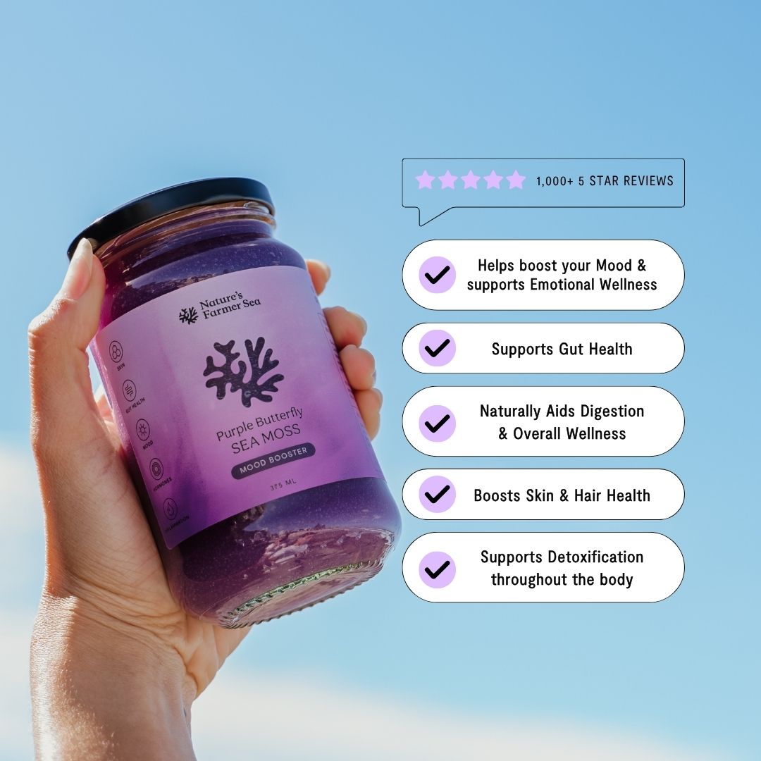 Sea Moss Gel - Purple Butterfly (500ml)-Natures Farmer Sea