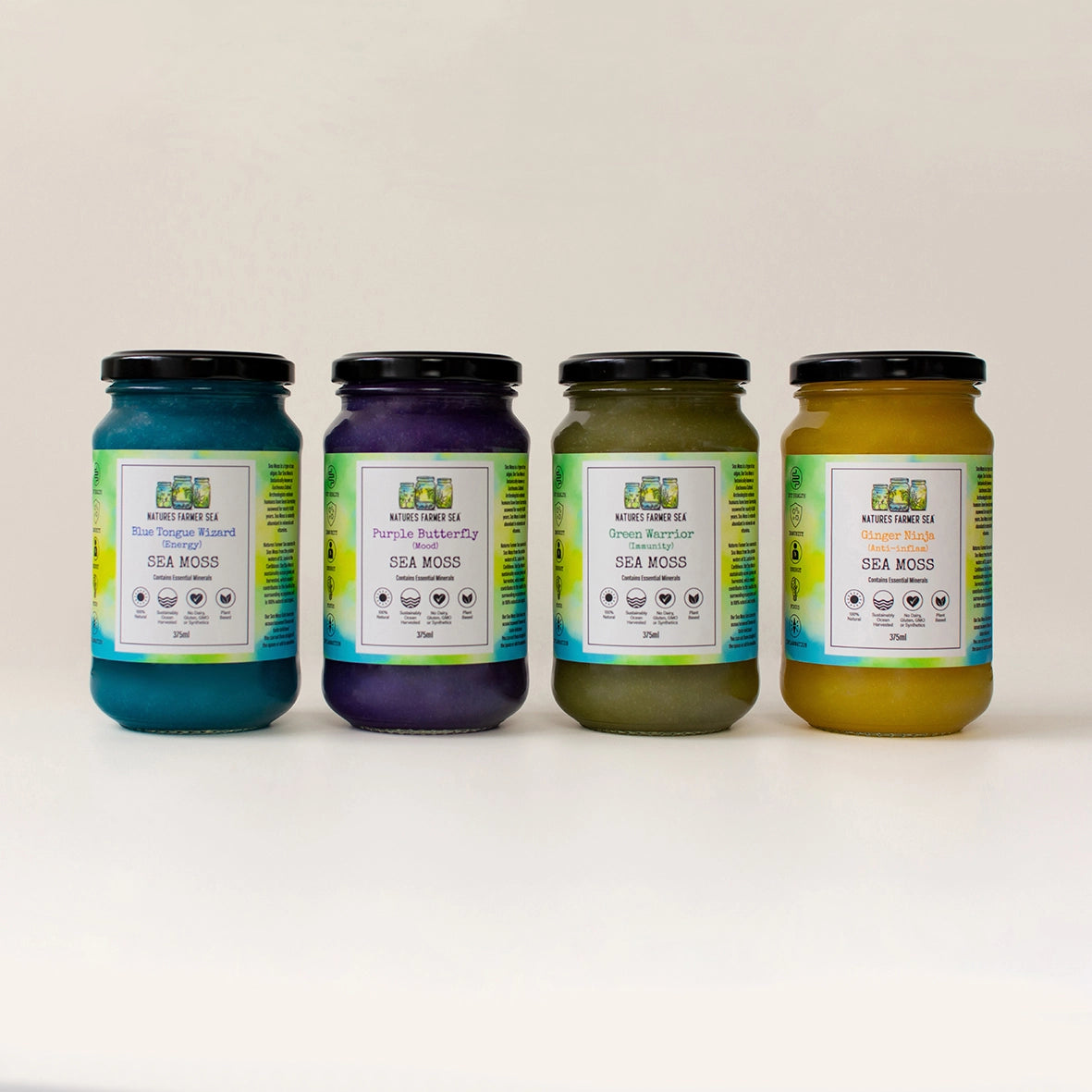 Sea Moss Gel Blends Starter Pack - 4 x 375ml-Natures Farmer Sea