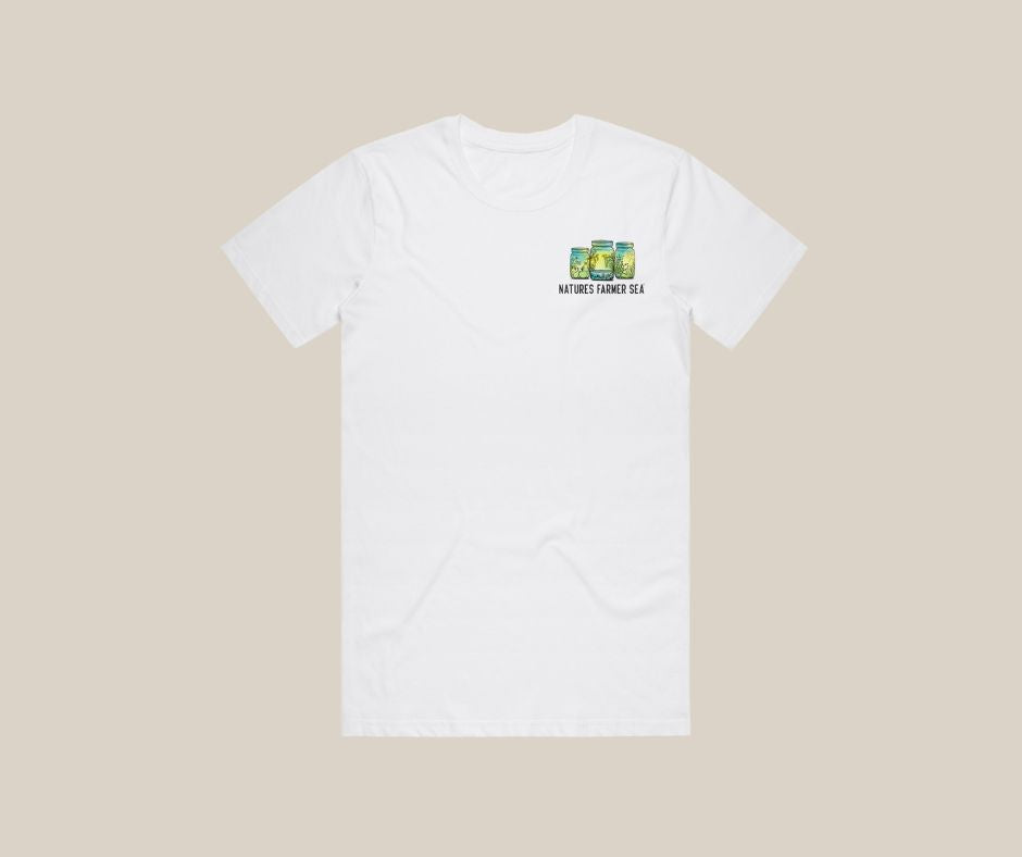 Men’s Tee - White-Natures Farmer Sea